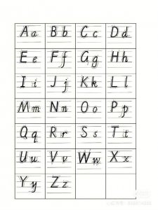 ​英语26个字母书写格式都有哪些（26个英文字母的书写顺序详细图解）