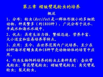 ​轮虫养殖方法（轮虫的简介）