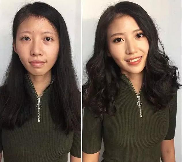 女生化妆前VS化妆后，简直判若两人，网友：整容了吧？