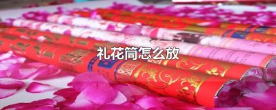 ​礼花筒怎么放