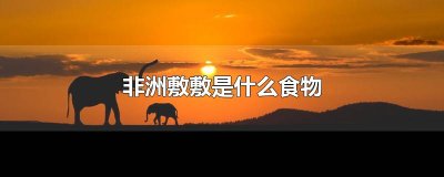 ​非洲敷敷是什么食物