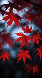 ​秋枫如火，红叶枫树手机壁纸之美