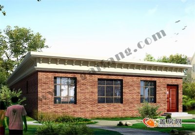 ​北方农村一层带火炕平房设计图，有车库带内院，住着比楼房还舒服