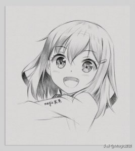 ​教你手绘一张铅笔风格动漫女孩 喜欢萌系少女的来啦