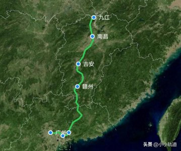 ​K87次列车由九江至广州，过南昌、惠州等地