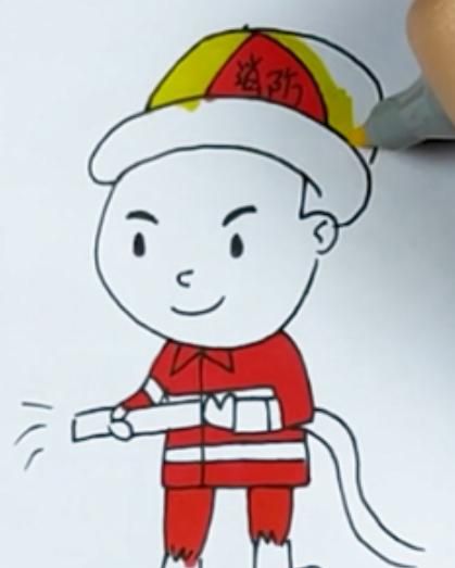 消防员简笔画,消防员叔叔简笔画?图4