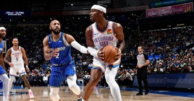 ​18日NBA汇总：SGA轰40分雷霆锁定季后赛！哈登27分骑士胜雄鹿